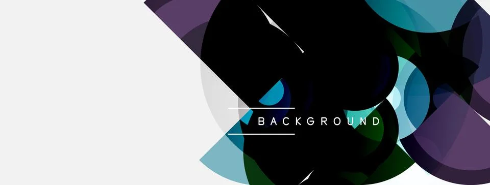 Abstract geometric design. Overlapping shapes create dynamic composition. Dar Stock Illustration