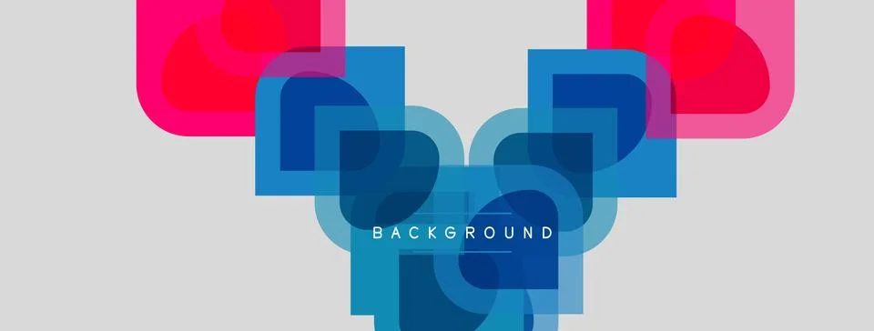 Abstract geometric design. Overlapping shapes create dynamic visual effect... イラスト素材