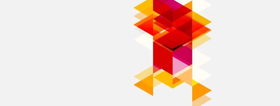 Abstract geometric design. Overlapping squares create dynamic, colorful pat.. Illustrazione stock