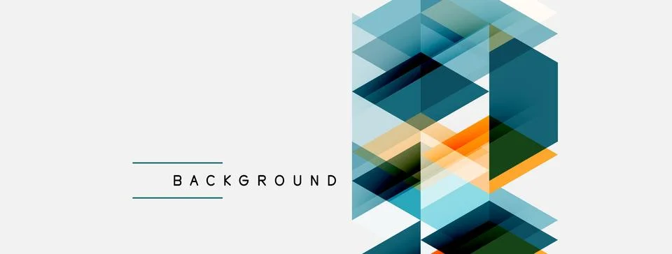 Abstract geometric design. Overlapping squares, triangles create modern 스톡 일러스트