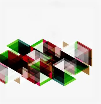 Abstract geometric design. Overlapping squares, triangles create dynamic 스톡 일러스트