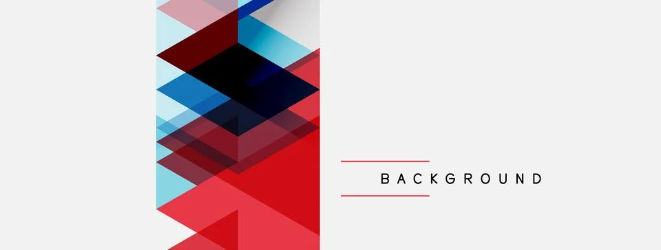 Abstract geometric design. Overlapping squares, triangles create dynamic visu 스톡 일러스트