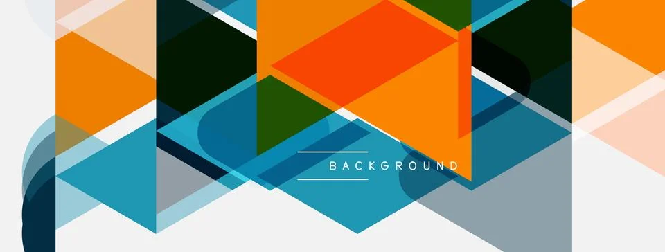 Abstract geometric design. Overlapping squares, rectangles create modern visu イラスト素材
