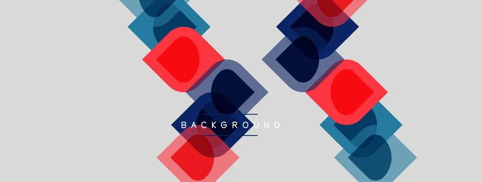 Abstract geometric design. Overlapping squares create dynamic visual texture. Stock Illustration