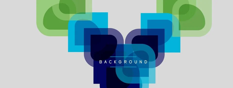 Abstract geometric design. Overlapping squares, rectangles create dynamic v.. Stock Illustration