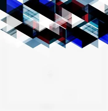 Abstract geometric design. Overlapping triangles create dynamic pattern. Dark Illustrazione stock