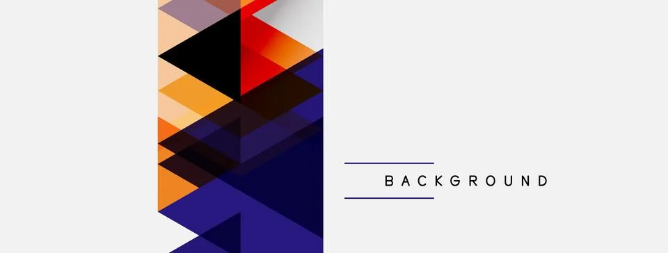Abstract geometric design. Overlapping triangles create colorful pattern. Stock Illustration
