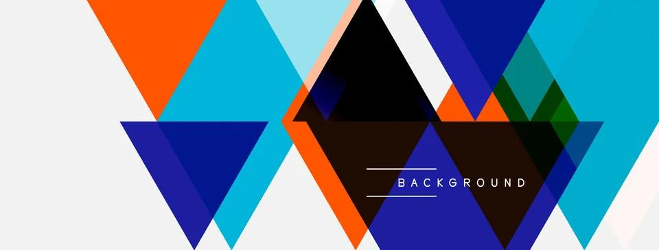 Abstract geometric design. Overlapping triangles create dynamic visual effect Illustrazione stock