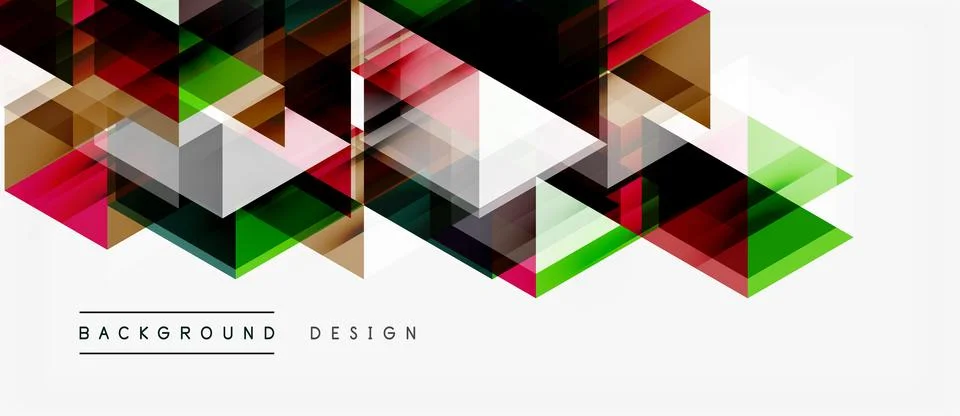 Abstract geometric design. Overlapping triangles create dynamic visual textur Illustrazione stock