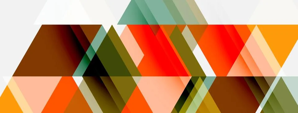 Abstract geometric design. Overlapping triangles create dynamic visual textur Illustrazione stock