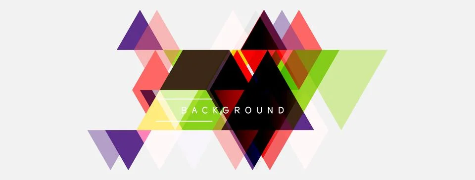 Abstract geometric design. Overlapping triangles create dynamic composition. Illustrazione stock