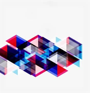 Abstract geometric design. Overlapping triangles, rectangles create dynamic Stock Illustration