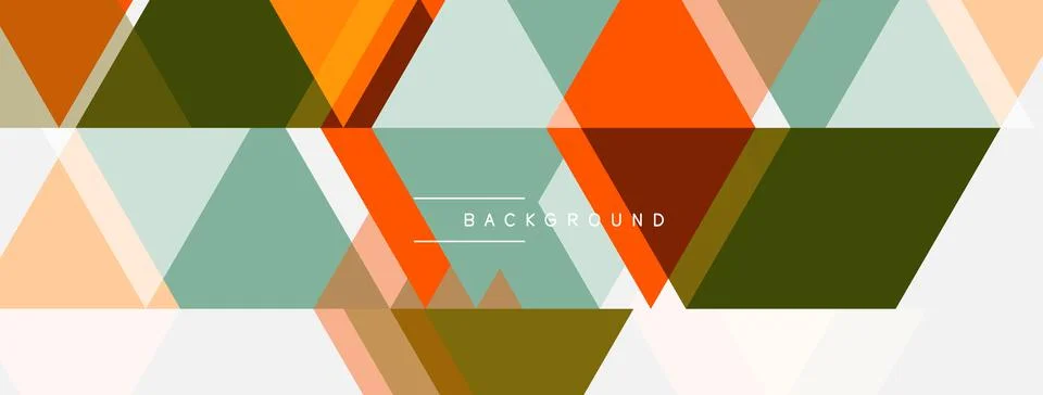 Abstract geometric design. Overlapping triangles create layered visual effect Stock Illustration