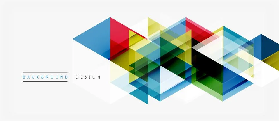 Abstract geometric design. Overlapping triangles create dynamic visual effect 스톡 일러스트