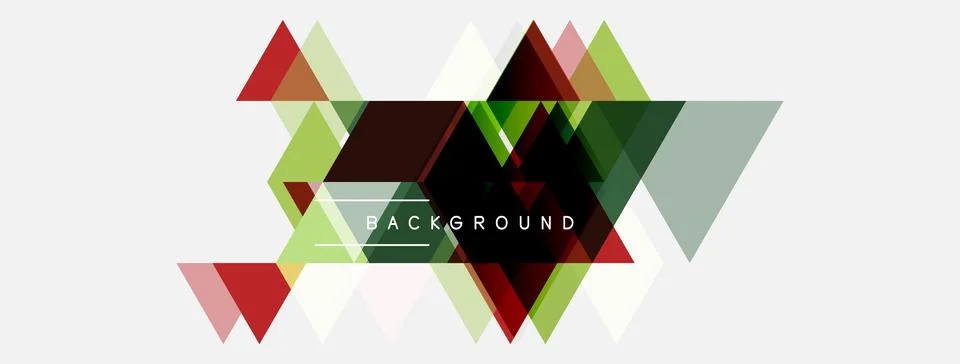 Abstract geometric design. Overlapping triangles create layered effect. Color 스톡 일러스트
