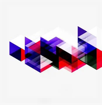 Abstract geometric design. Overlapping triangles create dynamic visual effect Stock Illustration