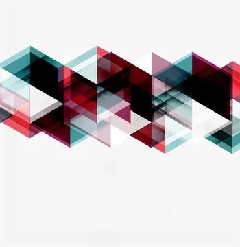 Abstract geometric design. Overlapping triangles create dynamic wave pattern. Stock Illustration