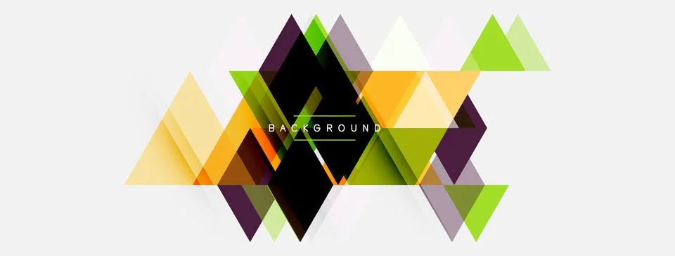Abstract geometric design. Overlapping triangles create dynamic visual effect 스톡 일러스트
