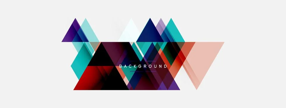 Abstract geometric design. Overlapping triangles create dynamic composition. 스톡 일러스트