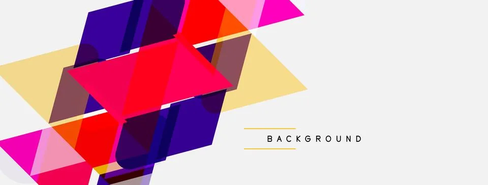 Abstract geometric design. Overlapping triangles, rectangles create dynamic 스톡 일러스트