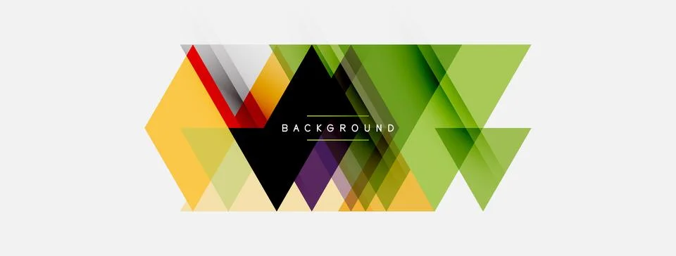 Abstract geometric design. Overlapping triangles create dynamic colorful pa.. 스톡 일러스트