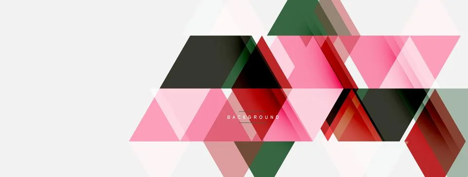 Abstract geometric design. Overlapping triangles create dynamic, colorful 스톡 일러스트