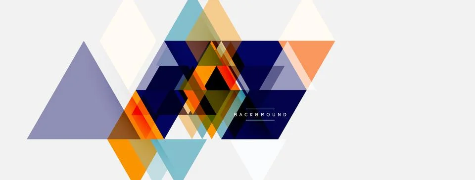 Abstract geometric design. Overlapping triangles create dynamic composition. 스톡 일러스트