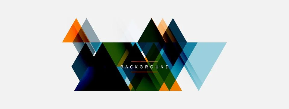 Abstract geometric design. Overlapping triangles create dynamic visual effect Stock Illustration