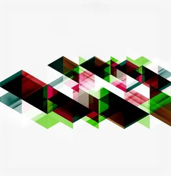 Abstract geometric design. Overlapping triangles create dynamic pattern. Gree 库存插图