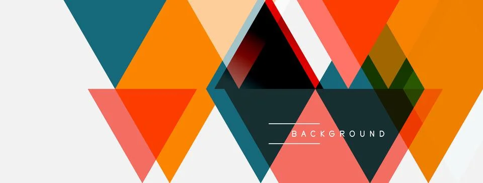 Abstract geometric design. Overlapping triangles create dynamic composition. Stock Illustration
