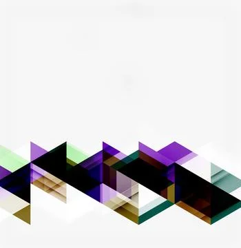 Abstract geometric design. Overlapping triangles create dynamic texture, bott Stock Illustration