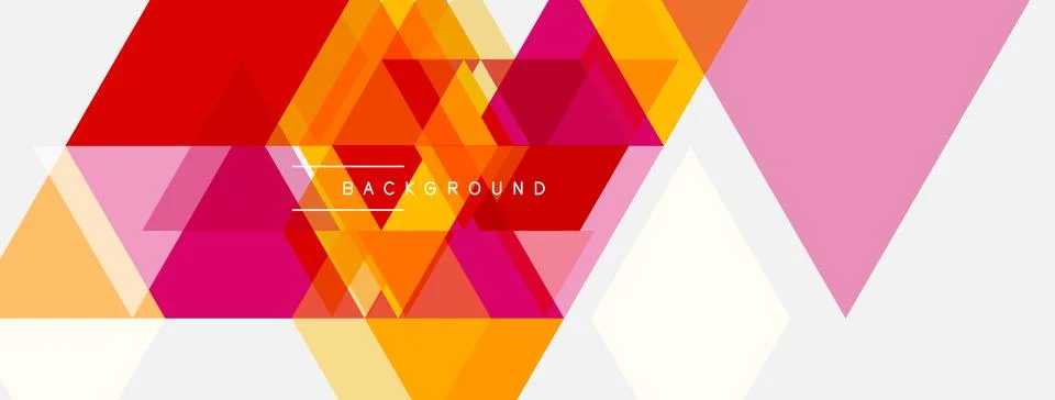 Abstract geometric design. Overlapping triangles create vibrant color gradi.. 스톡 일러스트