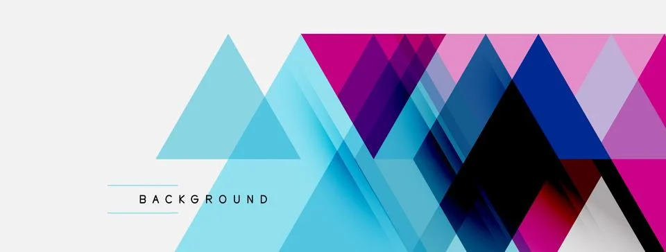 Abstract geometric design. Overlapping triangles create vibrant, modern Stock Illustration