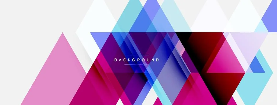 Abstract geometric design. Overlapping triangles create vibrant, modern Illustrazione stock