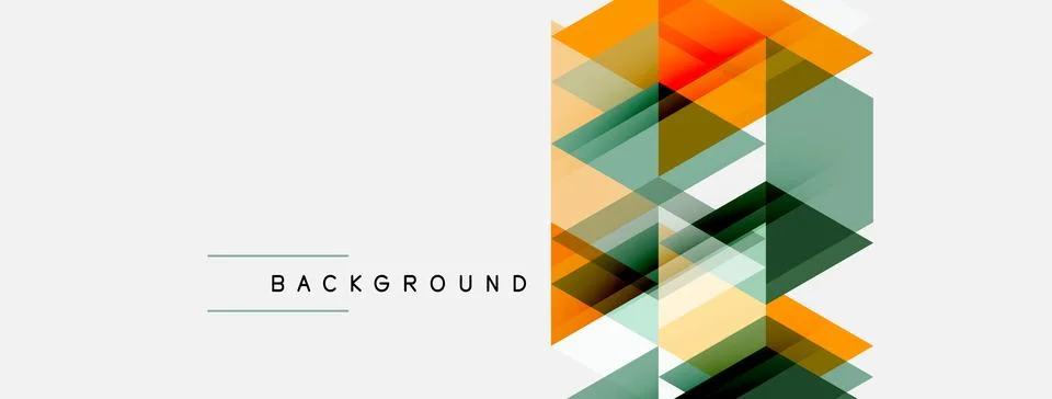 Abstract geometric design. Overlapping triangles create modern texture, warm Stock Illustration
