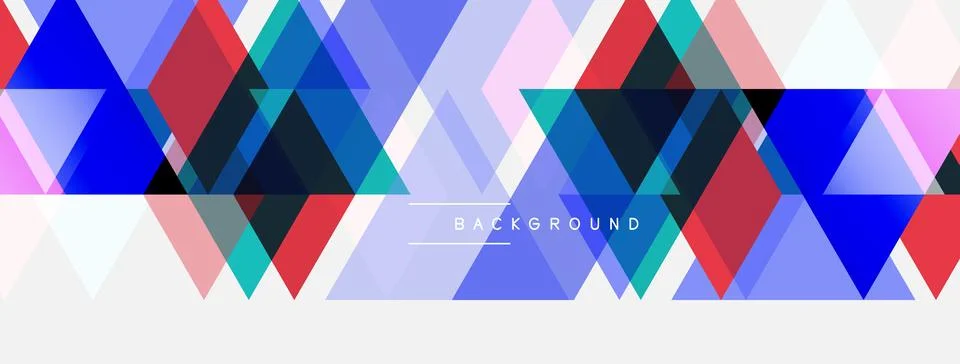 Abstract geometric design. Overlapping triangles create vibrant, layered ef.. Illustrazione stock
