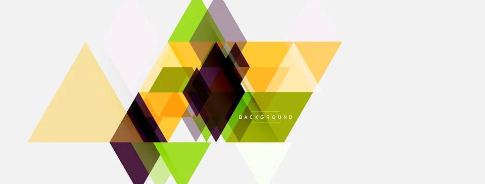Abstract geometric design. Overlapping triangles create layered effect. Brigh Stock Illustration