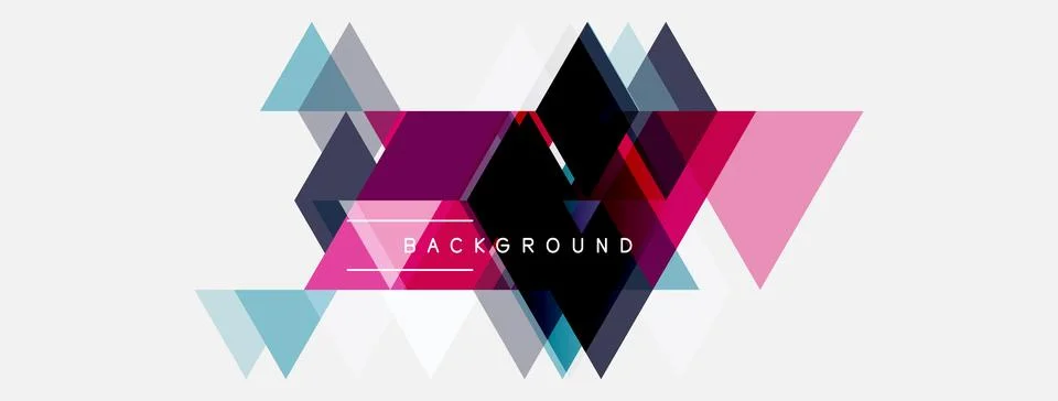 Abstract geometric design. Overlapping triangles create dynamic composition. Stock Illustration