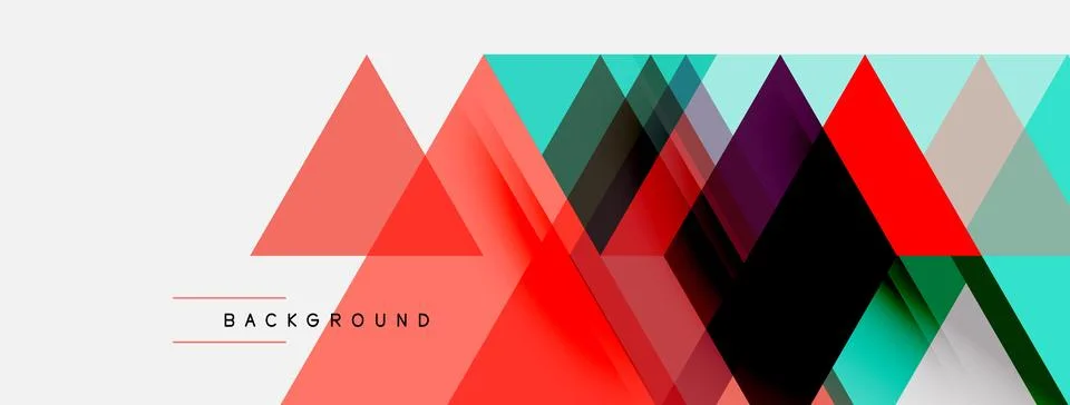 Abstract geometric design. Overlapping triangles create vibrant, modern Stock Illustration
