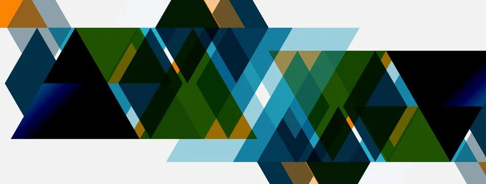 Abstract geometric design. Overlapping triangles create dynamic pattern. Shad イラスト素材