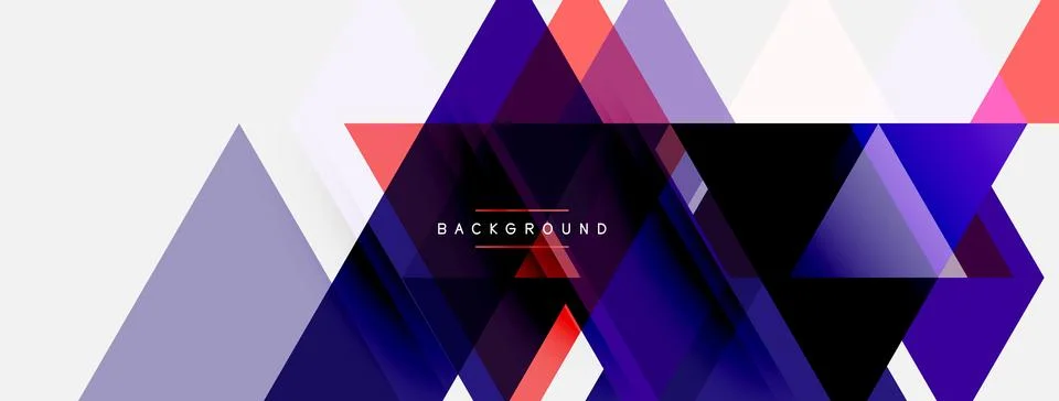 Abstract geometric design. Overlapping triangles create dynamic visual effect Stock Illustration