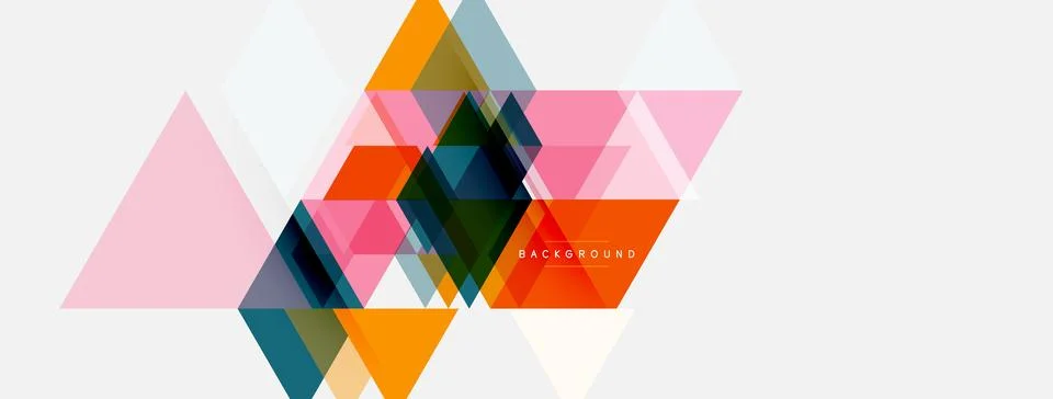Abstract geometric design. Overlapping triangles create dynamic composition. Stock Illustration