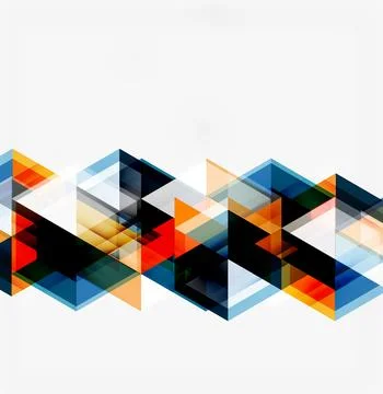 Abstract geometric design. Overlapping triangles create dynamic pattern. Brig Stock Illustration