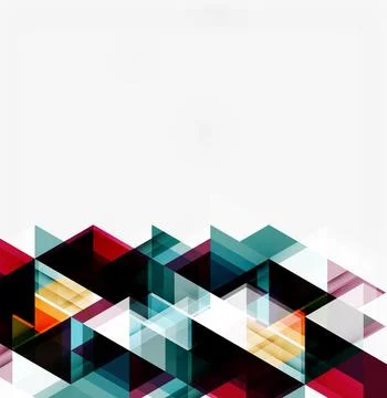 Abstract geometric design. Overlapping triangles create dynamic texture, bott Stock Illustration