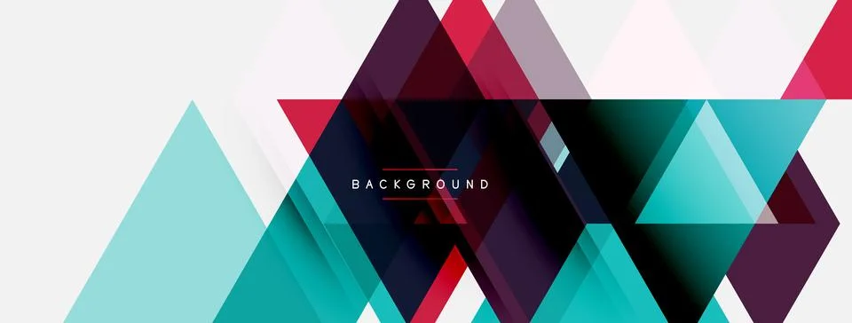 Abstract geometric design. Overlapping triangles create dynamic composition. Stock Illustration