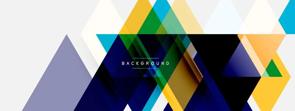Abstract geometric design. Overlapping triangles create dynamic colorful Stock Illustration