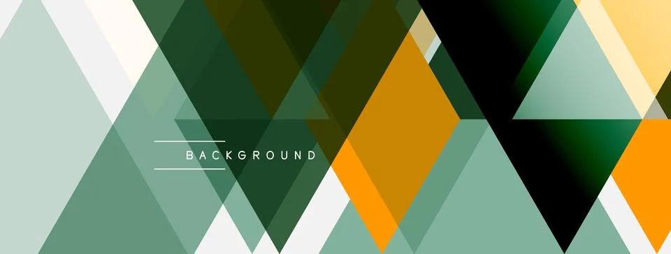 Abstract geometric design. Overlapping triangles create dynamic pattern. Colo Illustrazione stock