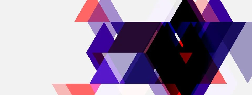 Abstract geometric design. Overlapping triangles create dynamic visual effect Illustrazione stock