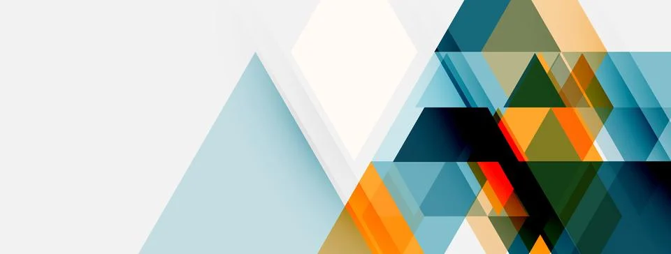 Abstract geometric design. Overlapping triangles create dynamic visual textur Illustrazione stock