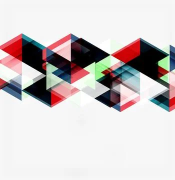 Abstract geometric design. Overlapping triangles create dynamic pattern. Red, Stock Illustration